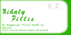 mihaly pillis business card